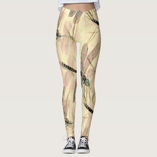  dragonfly afdrukken leggings (Voorkant)