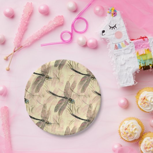  dragonfly afdrukken papieren bordje (Feest)