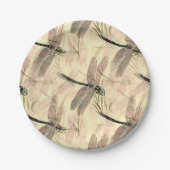  dragonfly afdrukken papieren bordje (Voorkant)