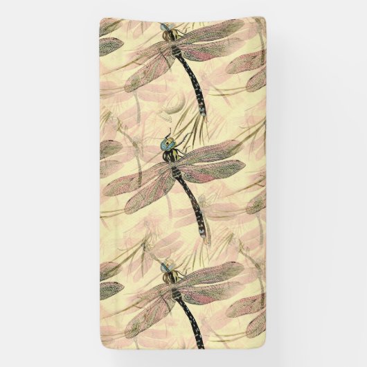  dragonfly afdrukken spandoek (Verticaal)