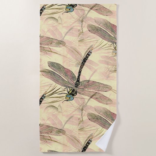 dragonfly afdrukken strandlaken (Voorkant)