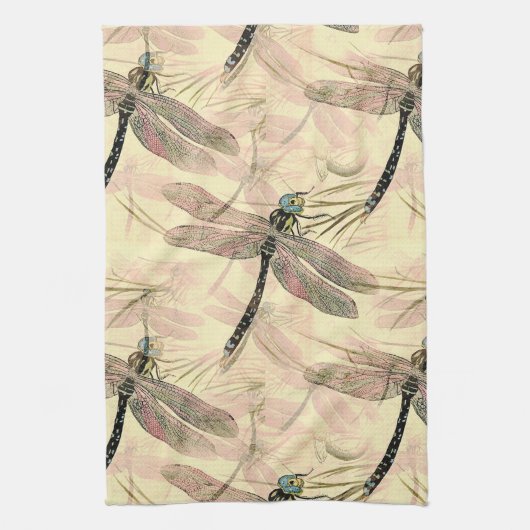  dragonfly afdrukken theedoek (Verticaal)