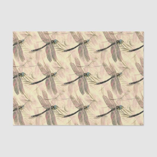  dragonfly afdrukken tissuepapier (Voorkant)