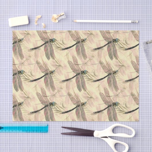  dragonfly afdrukken tissuepapier (Craft)