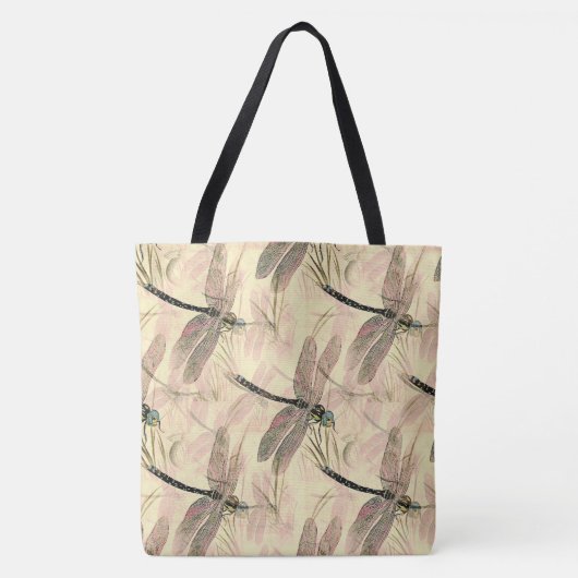  dragonfly afdrukken tote bag (Voorkant)