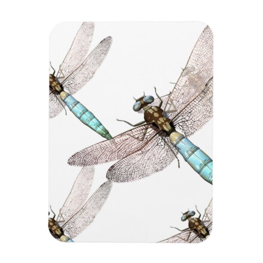 Dragonfly Air Force on White Magneet (Verticaal)