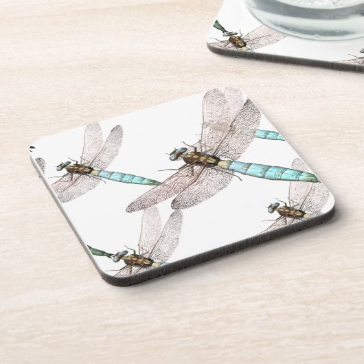 Dragonfly Air Force on White Onderzetter (Linkerzijde)