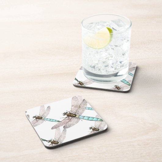 Dragonfly Air Force on White Onderzetter (Rechterzijde)