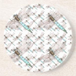 Dragonfly Air Force on White Zandsteen Onderzetter