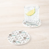 Dragonfly Air Force on White Zandsteen Onderzetter (Zijkant)