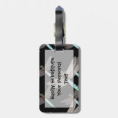 Dragonfly Air Force op Black Bagagelabel (Achterkant verticaal)