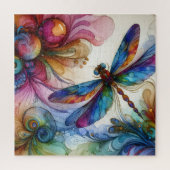 Dragonfly Alcohol Ink Legpuzzel (Verticaal)