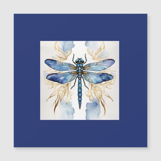 Dragonfly Alcohol Ink Magnetische Uitnodiging (Voorkant)