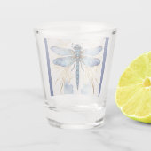 Dragonfly Alcohol Ink Shot Glas (Achterkant)