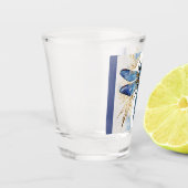 Dragonfly Alcohol Ink Shot Glas (Links)