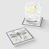 Dragonfly Alcohol Ink Stenen Onderzetter (Zijkant)