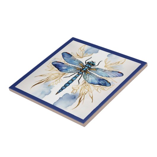 Dragonfly Alcohol Ink Tegeltje (Zijkant)