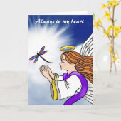 Dragonfly Angel Kaart (Gele Bloem)