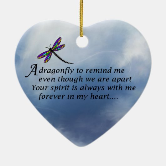 Dragonfly Angel Keramisch Ornament (Achterkant)