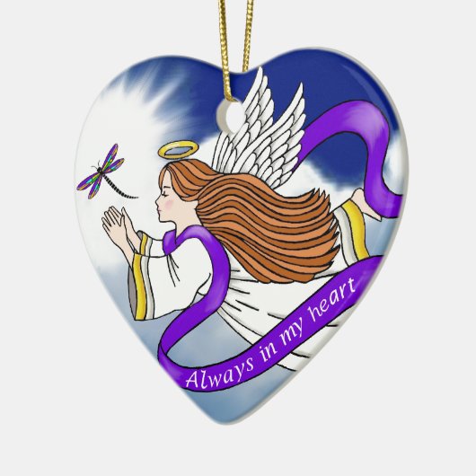 Dragonfly Angel Keramisch Ornament (Links)