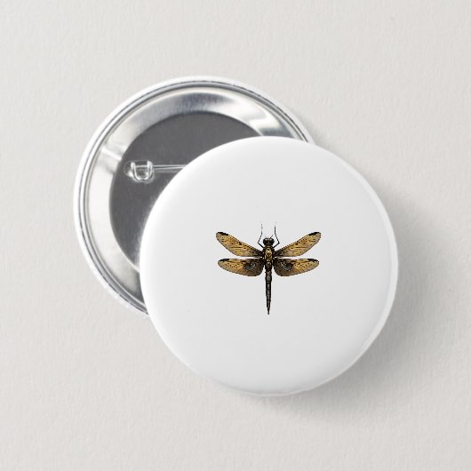 Dragonfly Animal Art Graphic Dragonfly (1) Ronde Button 5,7 Cm (Voorkant /achterkant)