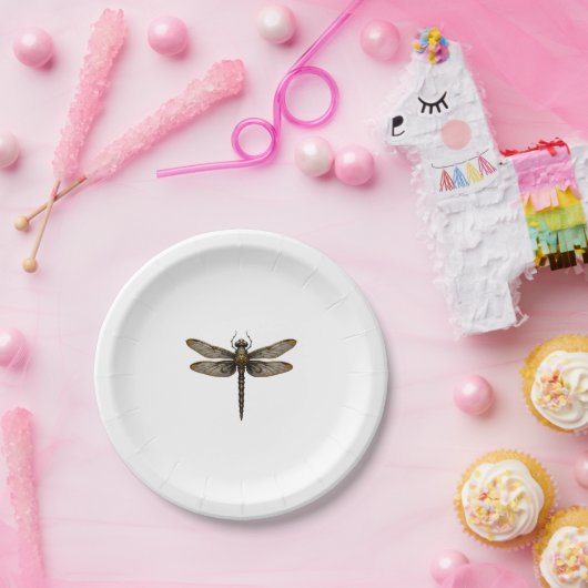 Dragonfly Animal Art Graphic Dragonfly (2) Papieren Bordje (Feest)