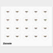 Dragonfly Animal Art Graphic Dragonfly (2) Ronde Sticker (Vel)
