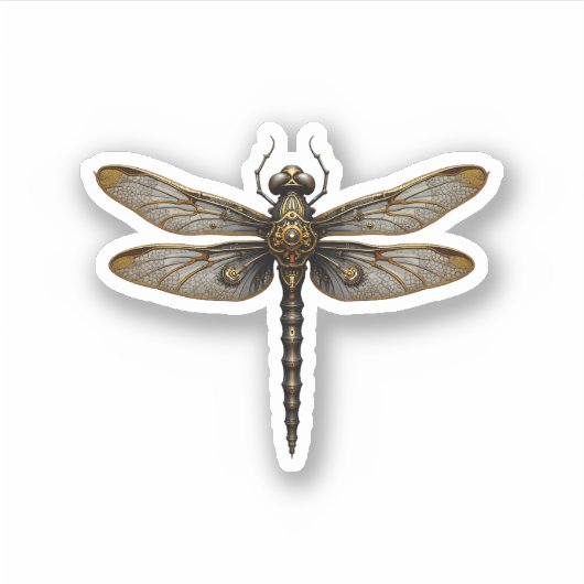 Dragonfly Animal Art Graphic Dragonfly (2) Sticker (Voorkant)