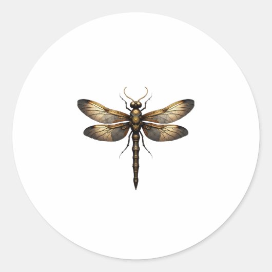 Dragonfly Animal Art Graphic Dragonfly (4) Ronde Sticker (Voorkant)