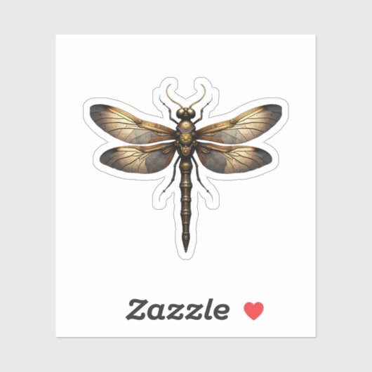 Dragonfly Animal Art Graphic Dragonfly (4) Sticker (Vel)