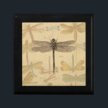 Dragonfly  Antiek Classic Natuur Cadeaudoosje<br><div class="desc">Dragonfly Antiek afbeelding van een libellen - Deze zoete libellen zijn een antiek afbeelding van een mooie libellen,  getrokken in zwart-wit,  met een achtergrond van zachte,  kleurrijke libellen tegen antiek papier.</div>