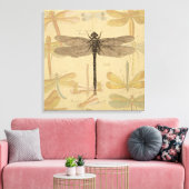 Dragonfly Antiek Classic Natuur Canvas Afdruk (Insitu (Woonkamer))