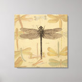 Dragonfly Antiek Classic Natuur Canvas Afdruk (Voorkant)