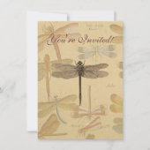 Dragonfly  Antiek Classic Natuur Kaart (Voorkant)