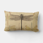 Dragonfly  Antiek Classic Natuur Kussen (Achterkant)