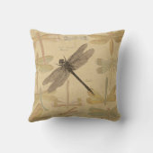 Dragonfly  Antiek Classic Natuur Kussen (Achterkant)