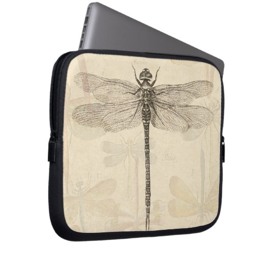 Dragonfly  Antiek Classic Natuur Laptop Sleeve (Voorkant Rechts)