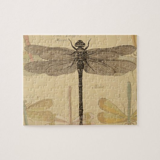 Dragonfly  Antiek Classic Natuur Legpuzzel (Horizontaal)