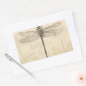 Dragonfly  Antiek Classic Natuur Rechthoekige Sticker (Envelop)
