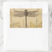 Dragonfly  Antiek Classic Natuur Rechthoekige Sticker (Tas)