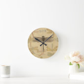 Dragonfly Antiek Classic Natuur Ronde Klok (Huis)