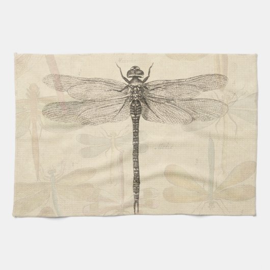 Dragonfly  Antiek Classic Natuur Theedoek (Horizontaal)