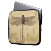 Dragonfly  Antiek Klassieke tekening Laptop Sleeve (Voorkant Links)