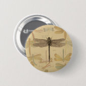 Dragonfly  Antiek Klassieke tekening Ronde Button 5,7 Cm (Voorkant /achterkant)