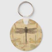 Dragonfly Antiek Klassieke tekening Sleutelhanger (Voorkant)