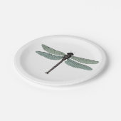 dragonfly Antiek Typografisch Damselfly Papieren Bordje (Gekanteld)