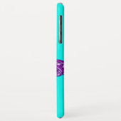 Dragonfly art aqua paarse douanenaam Case-Mate iPhone case (Achterkant/links)