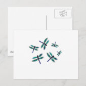 Dragonfly Art dansen Briefkaart (Voorkant / Achterkant)