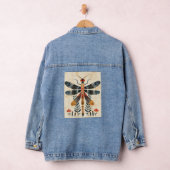 DRAGONFLY ART DENIM JEAN JACK DENIM JACKET (Hangar)