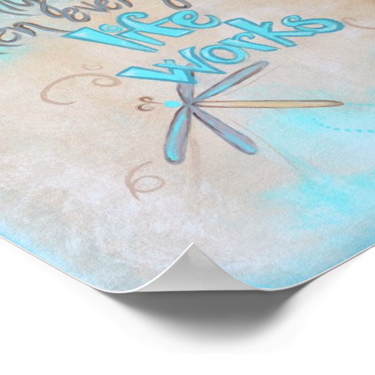 Dragonfly Art - Life Works Quote | POSTER (Hoek)
